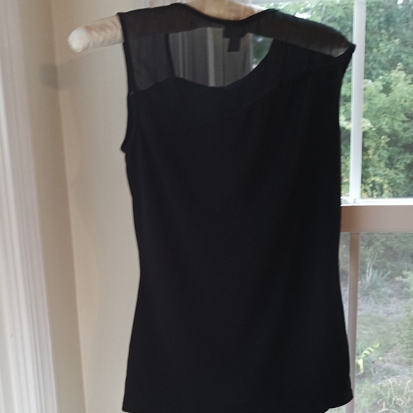 Worthington Black Sheer Accent Blouse - Picture 5 of 5